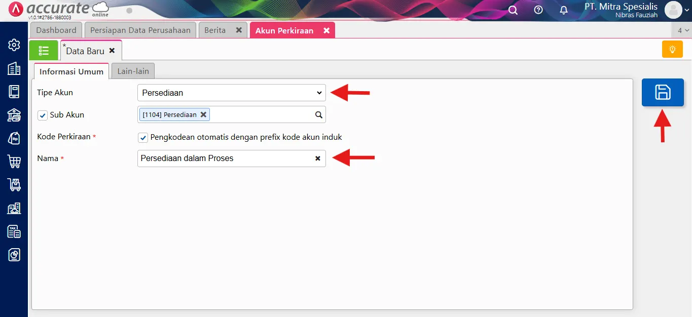 Cara mencatat pekerjaan pesanan